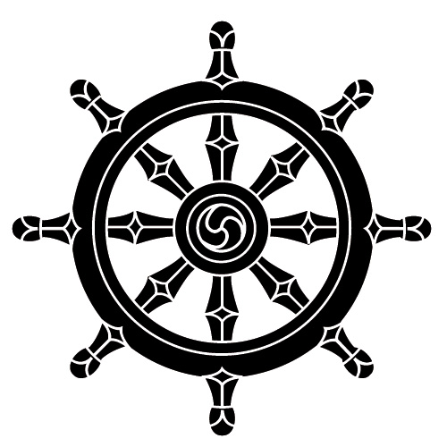 Buddhismus-symbol-dharma-rad-wadeco-wandtattoo 2 1