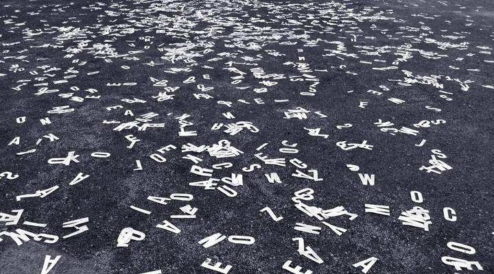 Letters typography