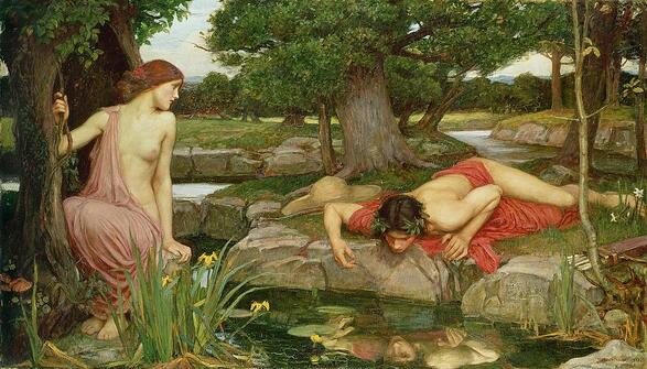 John William Waterhouse, Echo et Narcisse, huile sur toile, 1903.